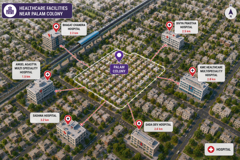 Palam, Delhi – hospitals and healthcare nearby